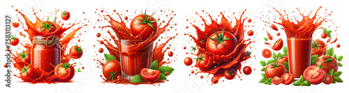 tomato juice sauce splash isolated png
