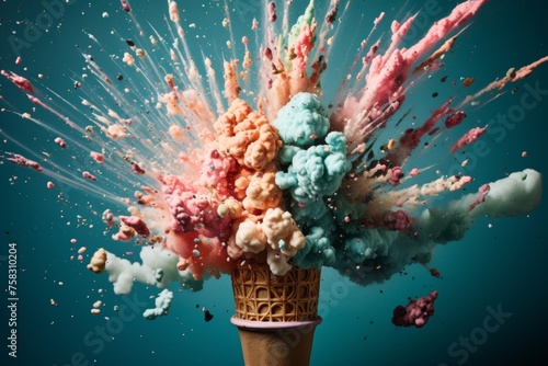 Tempting ice cream explosion - satisfy your sweet tooth with every scrumptious bite
