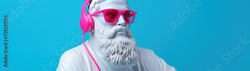 Statue of Plato white with beard