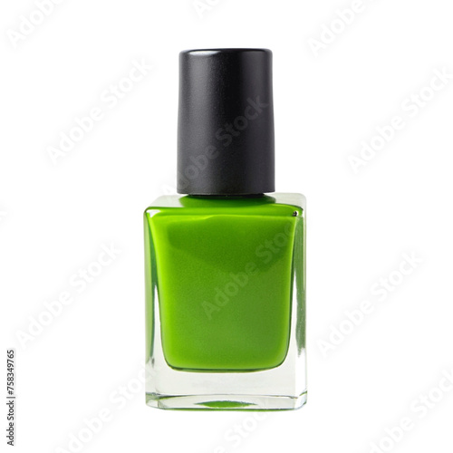 Nail polish green isolated on Transparent background.