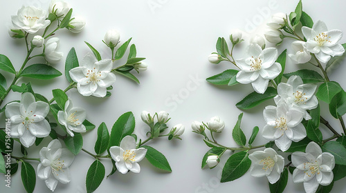 jasmine flower white background