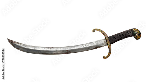Pirate Sword Isolated On White Background Or Transparent Background 