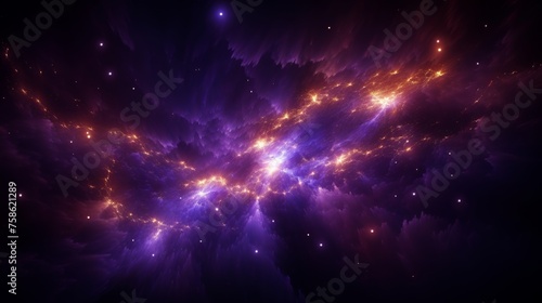 Ethereal purple galaxy image with ample space for creative design and inspiration