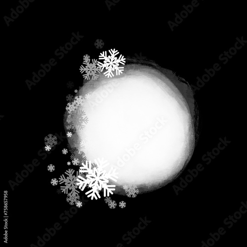 Creative winter, Christmas mask. Basis element for design isolated on black background