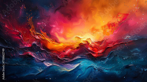 colorful abstract painting for background