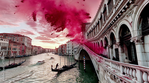 Wonders of Venice on a colorful day.