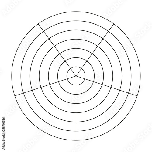 Pentagon and hexagon chart , for 5 point radar or spider diagrams. for visualizing data with structured graph approach. Flat vector illustration isolated on white background.