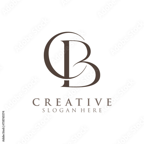 Luxury Initial CB Monogram Text Letter Logo Design