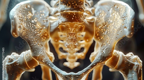 3D hologram showcasing detailed anatomy of sacrum and coccyx