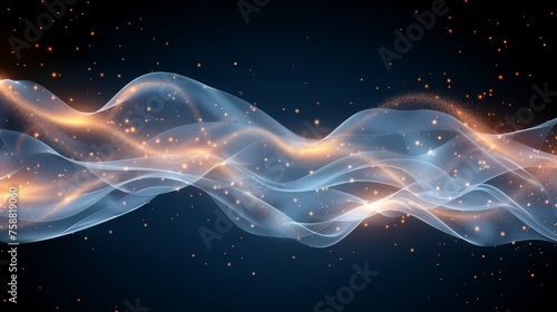 Isolated modern realistic illustration of abstract wind flows, dust flows or scratch lines with a white smoke or cold air motion effect.
