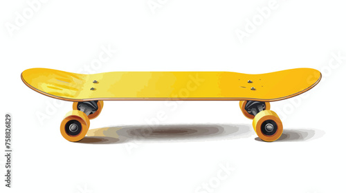 Bright yellow skateboard