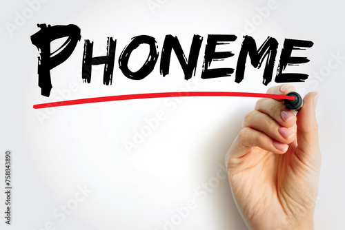 Phoneme is a unit of sound that can distinguish one word from another in a particular language, text concept background