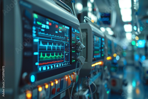 Connected medical devices transmitting patient vital signs to healthcare providers for remote monitoring.