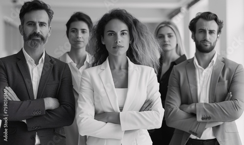 a group of people standing together