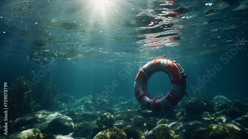 a life preserver floating in the water
