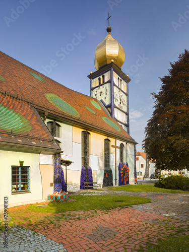 Barbarakirche, Hunderwasserkirche Bärnbach Steiermark, Österreich