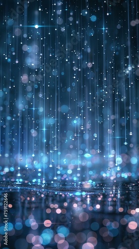 Binary code rain falls like a digital downpour a symphony of ones and zeros.