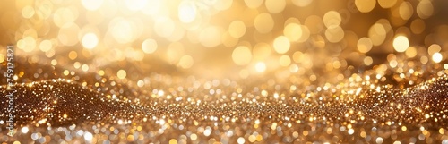 golden sparkles play with light, creating a feeling of luxury and festive mood