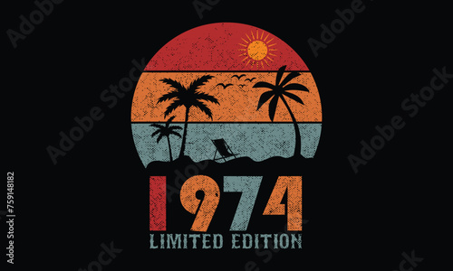 T shirts design 1974 Limited Edition 