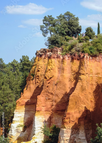 Sentier des Ocres - Ochre Trail natural park in Roussillon town in France
