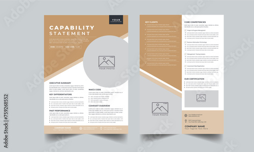 Capability Statement layout 2 style design template