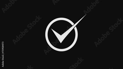 Check mark icon, faq symbol