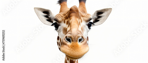 Funny giraffe party animal making a silly face 
