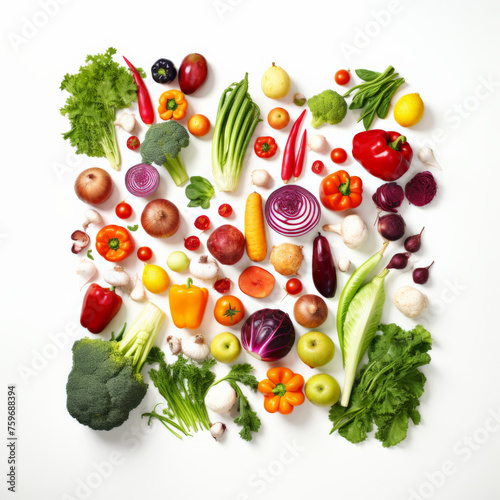 food, pepper, vegetable, tomato, vegetables, fresh, healthy, red, fruit, cucumber, green, diet, onion, isolated, salad, vegetarian, white, paprika, fruits, apple, organic, natural, raw, ingredient, ga