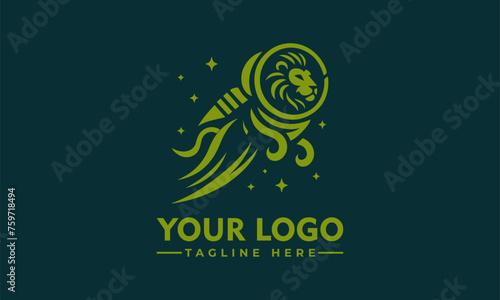 Astronaut Lion logo Vector Design Lion Head vector logo Lion logo vector for Business Identity