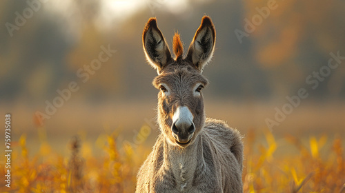 wildlife photography, authentic photo of a donkey in natural habitat, taken with telephoto lenses, for relaxing animal wallpaper and more