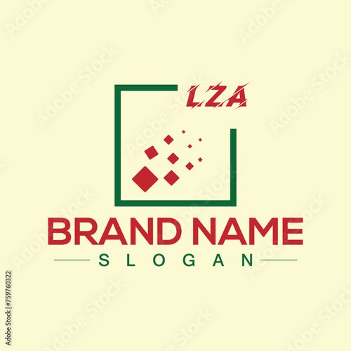 Creative letter LZA monogram for business logo design template
