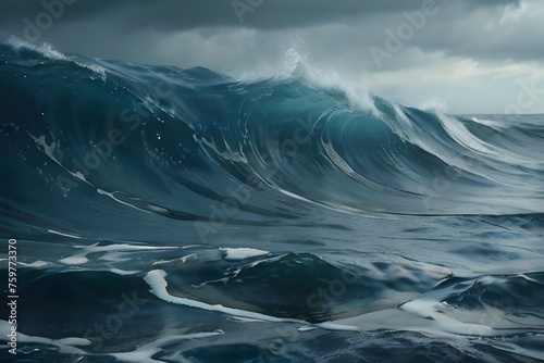 high tide ocean waves
