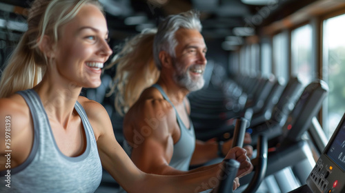 Wisdom, Wrinkles, and Workouts: Elderly Fitness Fanatics, generated by IA 