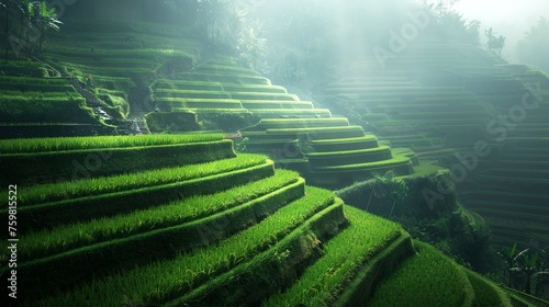 Rice fields on terraced of Vietnam. Vietnam landscapes.