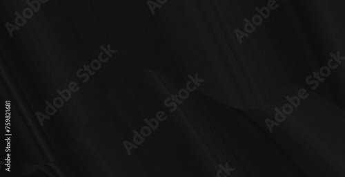 Abstract Smooth elegant black satin Textile texture Silk luxurious background design with noise