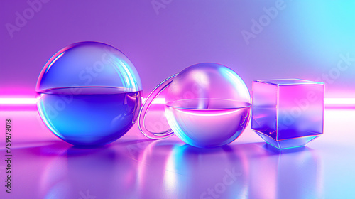 Crystal Sphere with Reflective Surface, Abstract Concept of Futuristic Design and Prediction