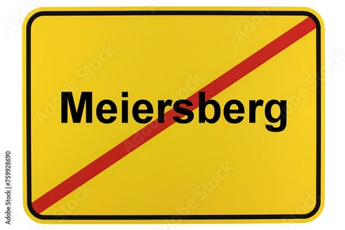 Illustration eines Ortsschildes der Gemeinde Meiersberg in Mecklenburg-Vorpommern