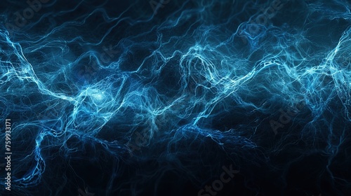 A digital depiction of a network resembling bioluminescent fibers, symbolizing energy, connectivity, and the flow of information, ideal for illustrating high-tech networking