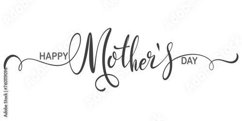 Happy Mothers Day lettering . Handmade calligraphy vector illustration. Mother's day card 