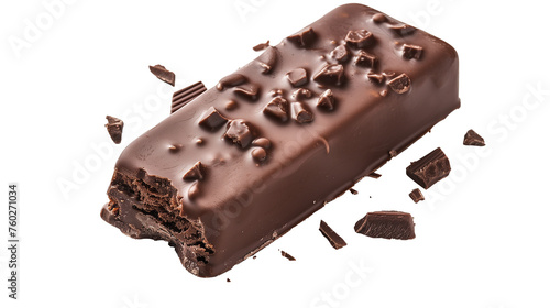 chocolate ice cream bar isolated on transparent background, chocolate bar ice-cream cream cutout 