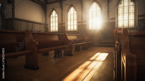 candles inside church building illustration choir pulpit, nave crucifix, hymnals lectern candles inside church building