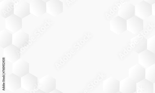 Abstract wallpaper with hexagon shape on white background vector.
