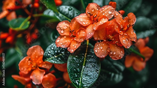 Rainy Day Elegance: Blooming Garden Delight
