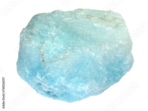 natural raw blue aragonite mineral cutout