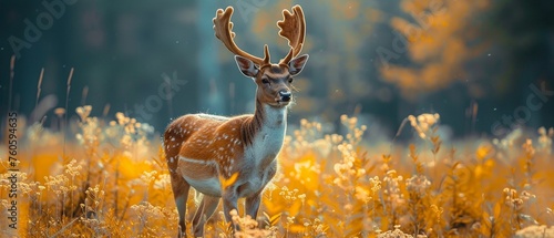 A majestic deer portrayed through elegant and nature-themed clip art, symbolizing grace.