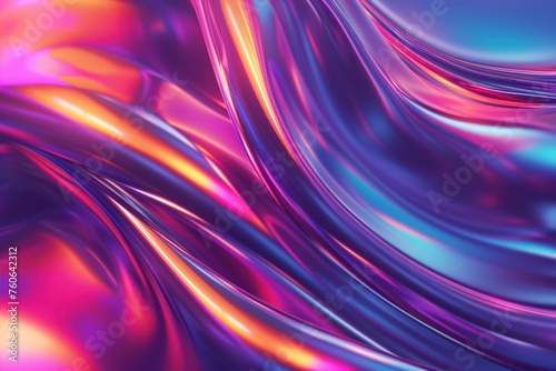 Vibrant Abstract colorful fluid. Art wave. Generate Ai