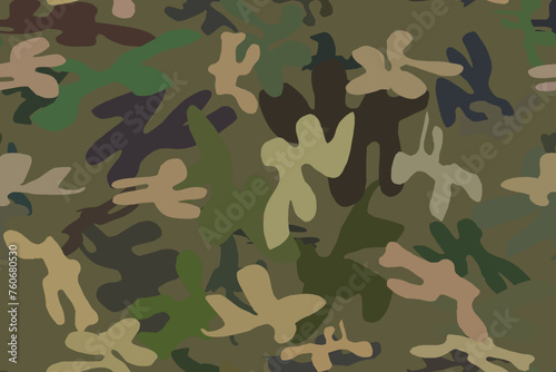 Seamless Vector Background. Fabric Military Camouflage. Repeat Brown Pattern. Green Vector Pattern. Digital Brown Camouflage. Woodland Tree Print. Seamless Paint. Urban Camo Print. Army Khaki Canvas.