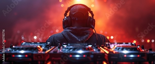 stop messing around midjourney, Image of a DJ in a setting of a nightclub, wearing branded hoodie, Wallpaper Pictures, Background Hd