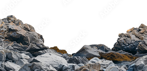 Rocky Shore Isolated on Transparent Background 