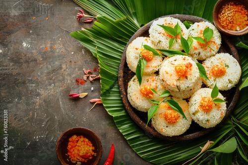 Pitha, Traditional Bangladesh Rice Cakes made with Rice Flour, Coconut